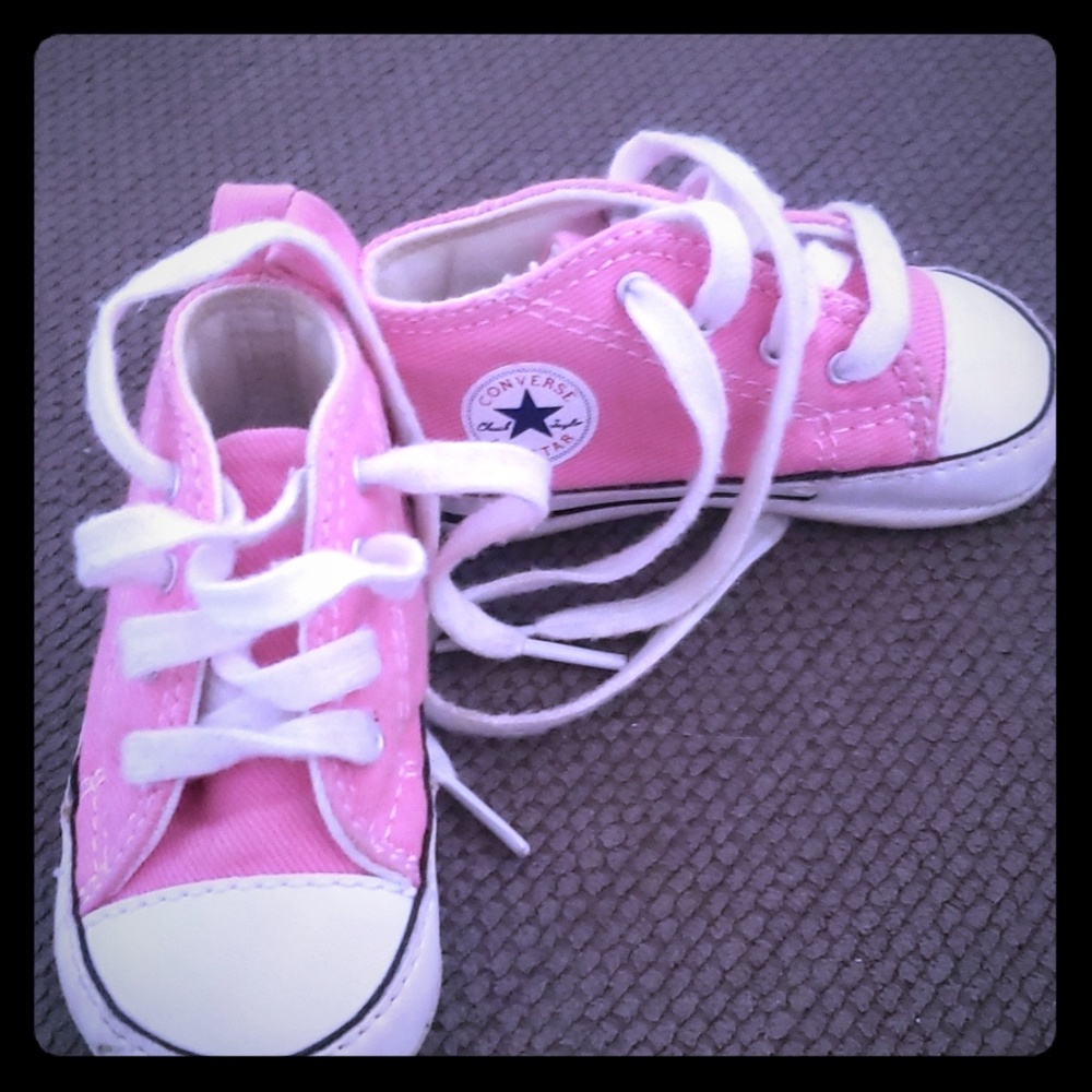 Super cute pink Converse Crib shoes